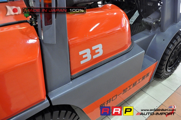 ขายรถโฟล์คลิฟท์มือสอง TOYOTA รุ่น 6FG33-10159 นำเข้าจากประเทศญี่ปุ่น 100\% ไม่เคยใช้งานในไทย