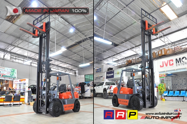 ขายรถโฟล์คลิฟท์มือสอง TOYOTA รุ่น 6FG33-10159 นำเข้าจากประเทศญี่ปุ่น 100\% ไม่เคยใช้งานในไทย