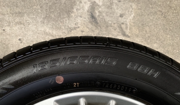 ล้อแม็กป้ายแดง Suzuki Ertiga ขอบ 15 พร้อมยางป้ายแดง 185-65-15 Dunlop ปี 19 สวยกริ๊บ