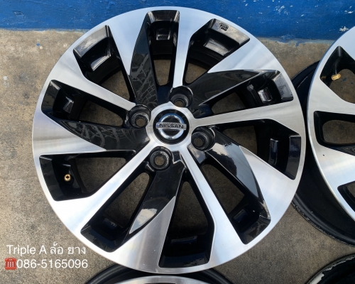 ล้อแม็ก Nissan Almera รุ่นใหม่ล่าสุด ขอบ 15 สีดำปัดหน้าเงา