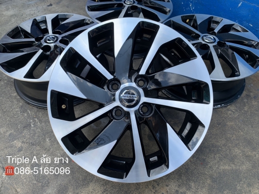 ล้อแม็ก Nissan Almera รุ่นใหม่ล่าสุด ขอบ 15 สีดำปัดหน้าเงา