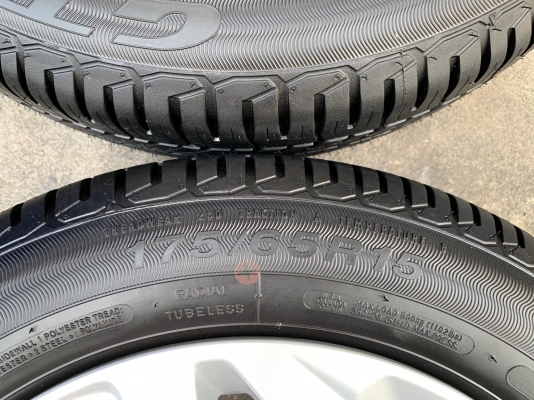 ล้อแม็กป้ายแดง Honda New Jazz ตัวรองท็อป ขอบ 15 พร้อมยางป้ายแดง 175-65-15 GoodYear ปี 20