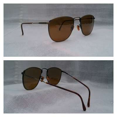 แว่นตาปาริเซียนแฮนด์เมดทศวรรษที่ 1980's ผลงานในตำนานของ 'เอสซิลอร์' งานทองเดินลาย - รมดำ *** เลนส์กระจกคริสตัล 'สีน้ำตาล - ชา' Vintage LES LUNETTES ESSILOR handmade in France แว่นตาปาริเซียนแฮนด์เมดทศวรรษที่ 1980's ผลงานในตำนานของ 'เอสซิลอร์' งานทองเดินลาย - รมดำ *** เลนส์กระจกคริสตัล 'สีน้ำตาล - ชา' Vintage LES LUNETTES ESSILOR handmade in France