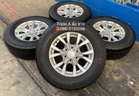 ล้อแม็ก Mitsu Pajero 6รู139 ขอบ 17 (ก้านวาย) แถมยาง 265-65-17 FALKEN ปลายปี 14 สภาพสวย