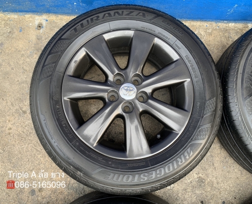 ล้อแม็ก 5รู100 Toyota Altis ขอบ 15 สีเทากัน แถมยาง 195-65-15 Bridgestone ปลายปี 17 ล้อแม็ก 5รู100 Toyota Altis ขอบ 15 สีเทากัน แถมยาง 195-65-15 Bridgestone ปลายปี 17