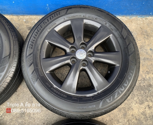 ล้อแม็ก 5รู100 Toyota Altis ขอบ 15 สีเทากัน แถมยาง 195-65-15 Bridgestone ปลายปี 17 ล้อแม็ก 5รู100 Toyota Altis ขอบ 15 สีเทากัน แถมยาง 195-65-15 Bridgestone ปลายปี 17