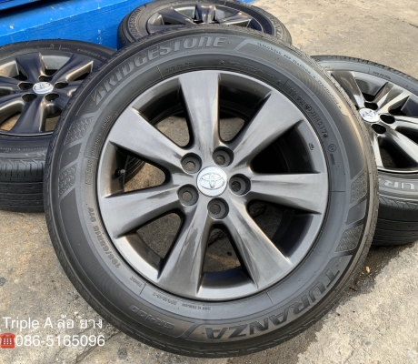 ล้อแม็ก 5รู100 Toyota Altis ขอบ 15 สีเทากัน แถมยาง 195-65-15 Bridgestone ปลายปี 17 ล้อแม็ก 5รู100 Toyota Altis ขอบ 15 สีเทากัน แถมยาง 195-65-15 Bridgestone ปลายปี 17
