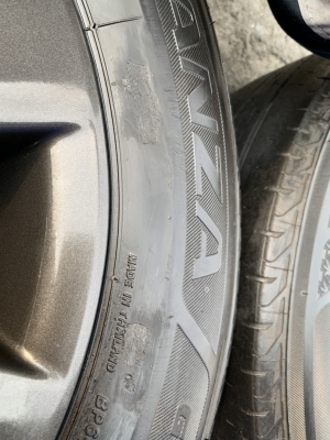 ล้อแม็ก 5รู100 Toyota Altis ขอบ 15 สีเทากัน แถมยาง 195-65-15 Bridgestone ปลายปี 17