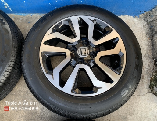ล้อแม็ก Honda New Jazz ตัวรองท็อป ขอบ 15 สีดำปัดหน้าเงา พร้อมยางใหม่ป้ายแดง 175-65-15 Maxxis ปี 20 สวยกริ๊บ