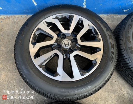 ล้อแม็ก Honda New Jazz ตัวรองท็อป ขอบ 15 สีดำปัดหน้าเงา พร้อมยางใหม่ป้ายแดง 175-65-15 Maxxis ปี 20 สวยกริ๊บ