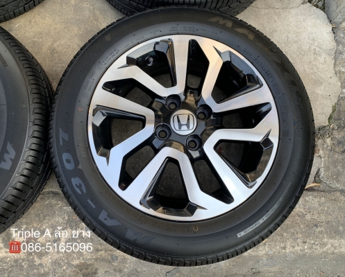 ล้อแม็ก Honda New Jazz ตัวรองท็อป ขอบ 15 สีดำปัดหน้าเงา พร้อมยางใหม่ป้ายแดง 175-65-15 Maxxis ปี 20 สวยกริ๊บ