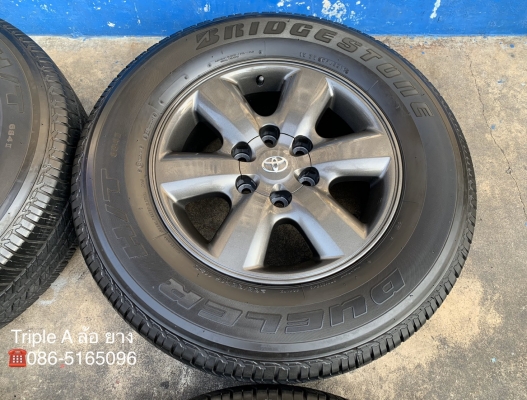 ล้อแม็ก Toyota Fortuner (ก้านใหญ่) ขอบ 17 สีเทากัน พร้อมยาง 265-65-17 Bridgestone ปี 19 สวยๆ ล้อแม็ก Toyota Fortuner (ก้านใหญ่) ขอบ 17 สีเทากัน พร้อมยาง 265-65-17 Bridgestone ปี 19 สวยๆ