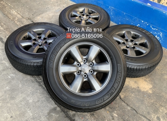 ล้อแม็ก Toyota Fortuner (ก้านใหญ่) ขอบ 17 สีเทากัน พร้อมยาง 265-65-17 Bridgestone ปี 19 สวยๆ