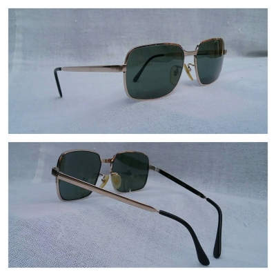 แว่นตาทองโกลด์ฟิลด์ 12 K สัดส่วนทองคำบริสุทธิ์ 50\% เจแปนิสแฮนด์เมดทศวรรษ 1970&#039;s ***เลนส์กระจกค