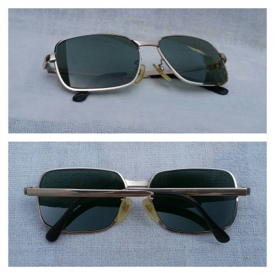 แว่นตาทองโกลด์ฟิลด์ 12 K สัดส่วนทองคำบริสุทธิ์ 50\% เจแปนิสแฮนด์เมดทศวรรษ 1970&#039;s ***เลนส์กระจกค