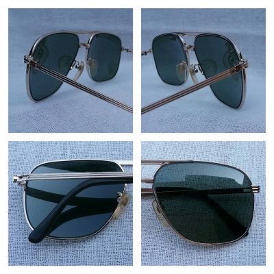 แว่นตาสำหรับนักสร้างสถิติ  'กินเนสส์ เวิลด์ เรคคอร์ดส์'  ไททาเนียมบริสุทธิ์สายพันธุ์ผู้ดีอังกฤษ  งานทองเดินลาย  ***เลนส์กระจกคริสตัล 'สีเขียวควันไฟ'  สภาพเทพ / เก่าเก็บ / ใหม่กริ๊บ  Vintage GUINNESS W