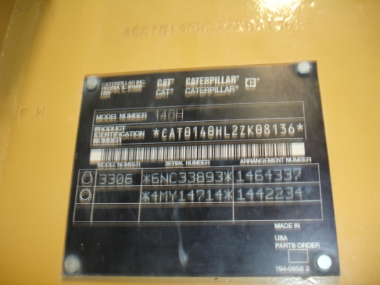 ถึงไทยแล้วครับ CAT 140H ปี 2003 Serial 2ZK08136 นำเข้าจากอเมริกา สวยมาก และไม่แพง