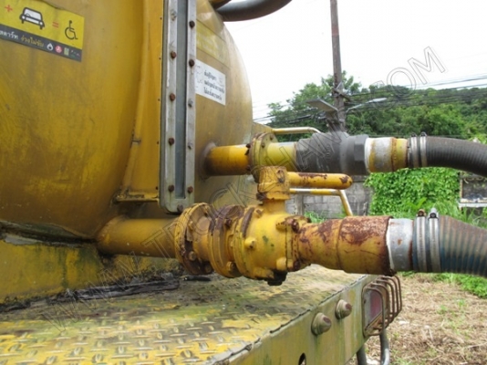 รถบรรทุก 6 ล้อ บรรทุกสิ่งปฎิกูล(รถประมูลจากเทศบาล มีชุดจดทะเบียนพร้อม)ถังเก็บ/แท้งค์เป็นเนื้อสเตนเลส อุปกรณ์ดูด-ส่งพร้อมทำงาน