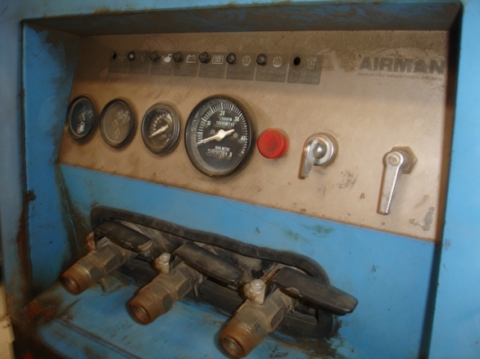 ปั้มลมมือสองนำเข้าจากญี่ปุ่น AIRMAN PDS175S สภาพสวย ราคาถูกครับ