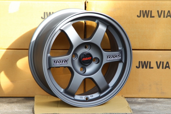 ล้อใหม่TE37 ขอบ15 4รู100 กว้าง7 ออฟ38 สีเทากัลด้าน "ราคาถูกกว่าที่อื่นแน่นอน" ราคานี้ซื้อทำไมมือ2