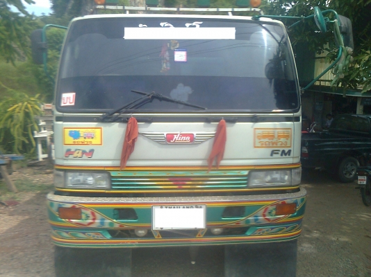HINO FM3M 240 แรงม้า 2 เพลา ดัมพ์ สามมิตร ฝาข้างเนียม มีระบบลากจูง