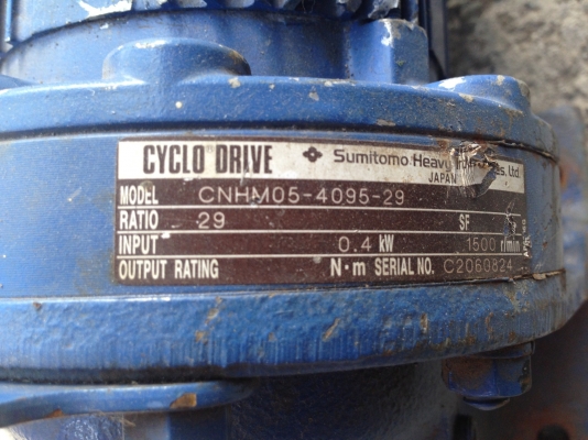 ขายมอเตอร์เกียร์ sumitomo 1/2 Hp. 380 v อัตราทด 29/1 RPM. สภาพสวยพร้อมใช้งาน ขายมอเตอร์เกียร์ sumitomo 1/2 Hp. 380 v อัตราทด 29/1 RPM. สภาพสวยพร้อมใช้งาน