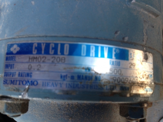 ขายมอเตอร์เกียร์ sumitomo 1/3 Hp. 380 V อัตราทด 29/1 สภาพสวยพร้อมใช้งานมี 2 ตัวครับ