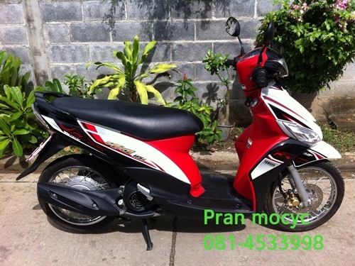 ขายyamaha mio 115 iสีขาวดำเเดง ปี2555