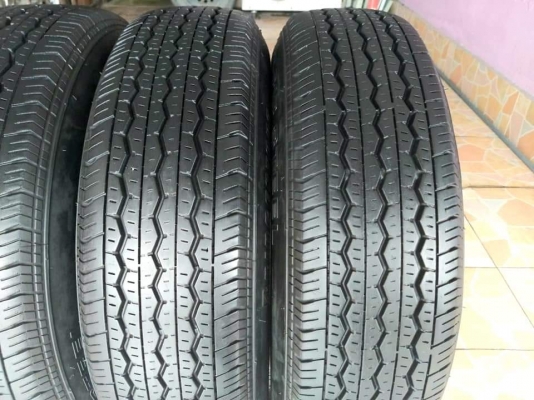 ล้อกะทะเดิมรถตู้ Toyota Comuter ขอบ 15 พร้อมยางเดิม bridgestone RD-613 steel  195R15 ผลิตปลายปี 18(ลงพื้น 19) ทั้งชุด 4,900 เทิร์นได้ใส่ฟรี รับบัตร ส่งทั่วไทย