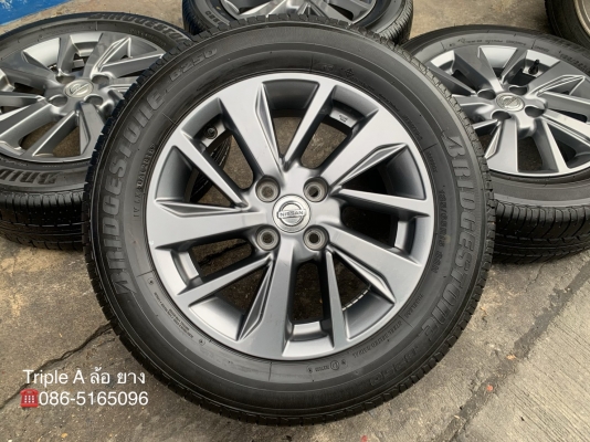 ล้อแม็ก Nissan Almera Sportech ขอบ 15 พร้อมยาง 185-65-15 Bridgestone ปี 18