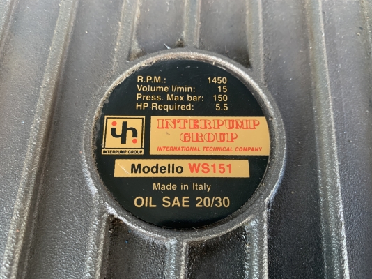 ขายหัวปั๊มฉีดน้ำแรงดันสูง Inter Pump รุ่น WS151 made in Italy สภาพสวยใหม่มาก หมุนนิ่ม พร้อมใช้งาน