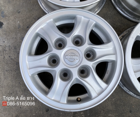 ล้อแม็ก 6รู139 นิสสัน ฟอร์นเทียร์ ขอบ14 สภาพดี ล้อแม็ก 6รู139 นิสสัน ฟอร์นเทียร์ ขอบ14 สภาพดี