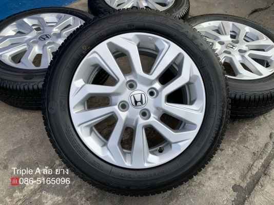 ล้อแม็กป้ายแดง Honda New Jazz ตัวรองท็อป ขอบ 15 พร้อมยางป้ายแดง 175-65-15 GoodYear สวยกริ๊บ ล้อแม็กป้ายแดง Honda New Jazz ตัวรองท็อป ขอบ 15 พร้อมยางป้ายแดง 175-65-15 GoodYear สวยกริ๊บ