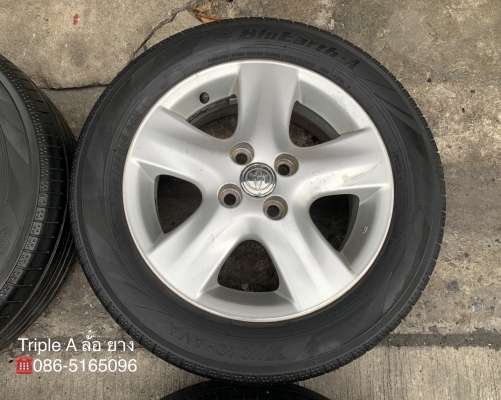 ล้อแม็ก Toyota Vios Yaris ลาย 5 ก้าน ขอบ 15 แถมยาง 185-60-15 Yokohama ปี 16