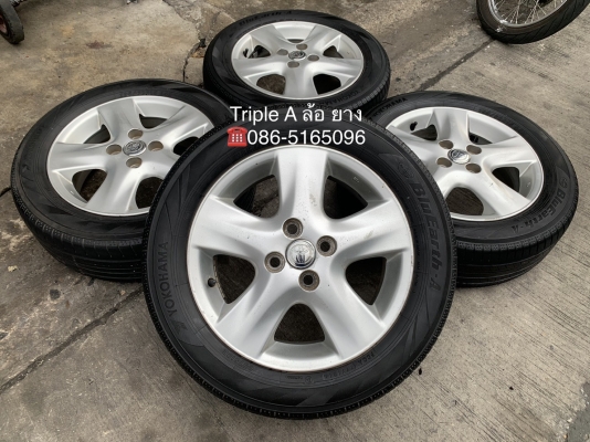 ล้อแม็ก Toyota Vios Yaris ลาย 5 ก้าน ขอบ 15 แถมยาง 185-60-15 Yokohama ปี 16