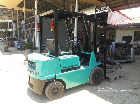 SALE ราคาถูกใจ !! FROM JAPAN FORKLIFT MITSUBISHI FG15 รถยก ขนาด 1.5 ตัน / เสาสูง 3 เมตร /เกียร์ออโต้