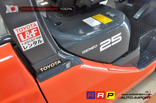 ขายรถโฟล์คลิฟท์มือสอง TOYOTA รุ่น 8FD25-44895 นำเข้าจากประเทศญี่ปุ่น 100\% ไม่เคยใช้งานในไทย