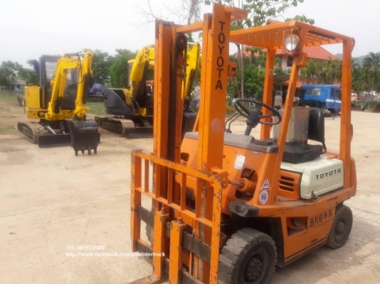 SALE !! FROM JAPAN FORKLIFT TOYOTA 4FGL14 รถยก ขนาด 1.4 ตัน / เสาสูง 3 เมตร /เกียร์ธรรมดา /เครื่องยน