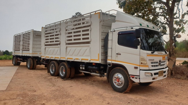⭐⭐แม่ลูกคอกเกษตรไม่ดั้ม Hino FM8J-251ปี54กระบะสามมิตร แม่ลูกสภาพเดิมๆ พร้อมใช้