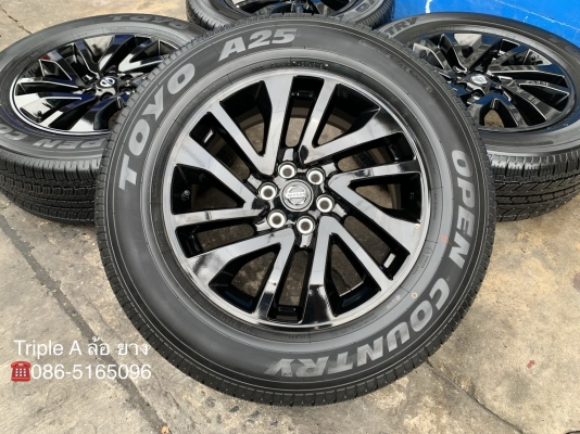 แม็กป้ายแดง Nissan Navara Caliber NP300 Black Edition ขอบ 18 พร้อมยางป้ายแดง 255-60-18 TOYO ปลายปี 1 แม็กป้ายแดง Nissan Navara Caliber NP300 Black Edition ขอบ 18 พร้อมยางป้ายแดง 255-60-18 TOYO ปลายปี 1