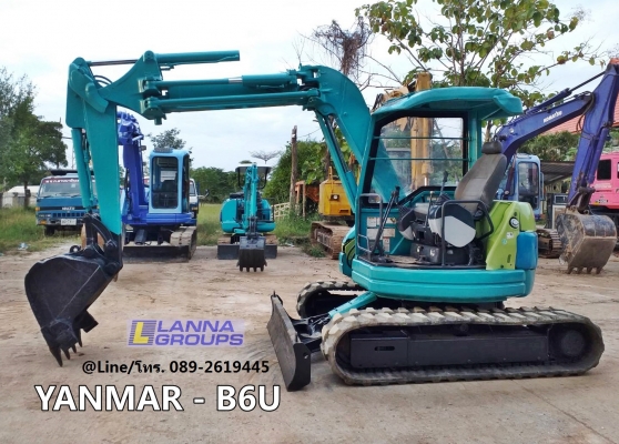 ขายรถขุดYANMAR - B6U เครื่องยนต์ยันม่าร์4TNV88 จำนวน 4 สูบ, คอนโทรลน้ำมัน ,ปั๊มนิ้ว, แทรคยาง,ใบมีด, 