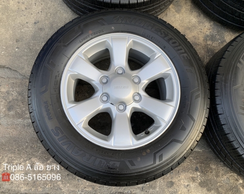 ล้อแม็กป้ายแดง ISUZU D-MAX Blue Power ขอบ 16 พร้อมยางป้ายแดง 225-65-16 Bridgestone ปลายปี 19 สวยๆ