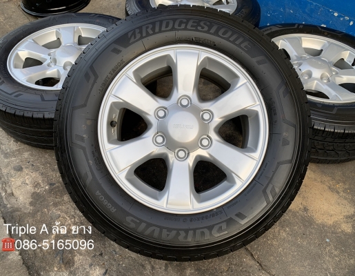 ล้อแม็กป้ายแดง ISUZU D-MAX Blue Power ขอบ 16 พร้อมยางป้ายแดง 225-65-16 Bridgestone ปลายปี 19 สวยๆ