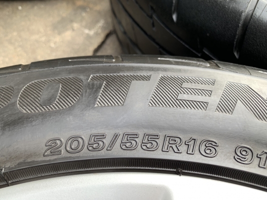 ล้อแม็ก 5รู114 Honda Civic FB ขอบ 16 พร้อมยาง 205-55-16 Bridgestone ปี 15 สภาพสวย
