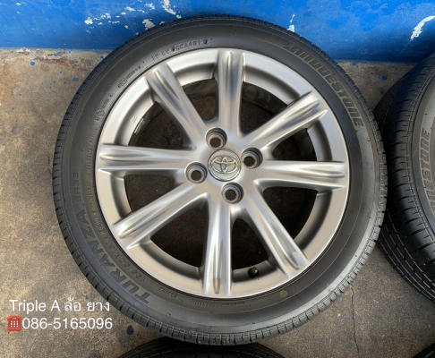 ล้อแม็ก Toyota Vios ตัวท็อป ขอบ 16 สีรมดำ พร้อมยาง 195-50-16 Bridgestone ปลายปี 17 สภาพดี ล้อแม็ก Toyota Vios ตัวท็อป ขอบ 16 สีรมดำ พร้อมยาง 195-50-16 Bridgestone ปลายปี 17 สภาพดี