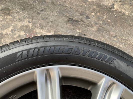 ล้อแม็ก Toyota Vios ตัวท็อป ขอบ 16 สีรมดำ พร้อมยาง 195-50-16 Bridgestone ปลายปี 17 สภาพดี