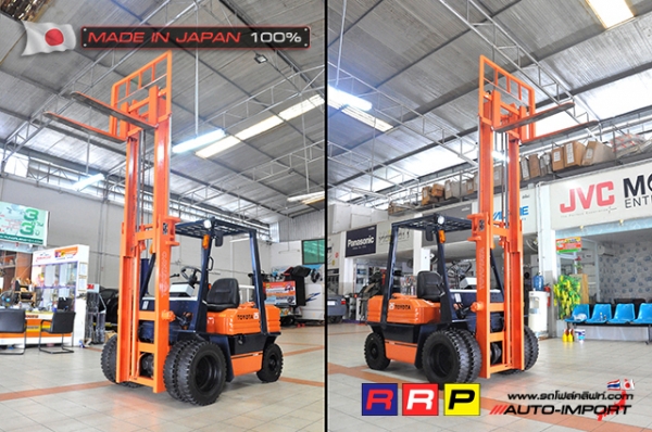 ขายรถโฟล์คลิฟท์มือสอง TOYOTA รุ่น 5FG25-11646 นำเข้าจากประเทศญี่ปุ่น 100\% ไม่เคยใช้งานในไทย