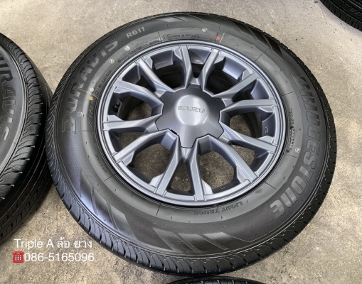 ล้อแม็กป้ายแดง ISUZU X-Series ขอบ 16 รุ่นใหม่ล่าสุด พร้อมยางใหม่ป้ายแดง 215-70-16 Bridgestone ปี 19 สวยกริ๊บๆ