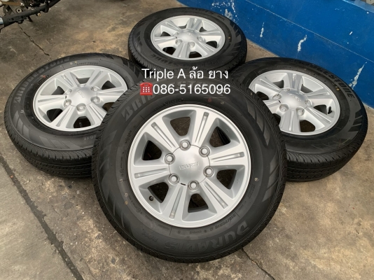 ล้อแม็ก ISUZU D-MAX 1.9 BLUE POWER ขอบ 15 พร้อมยางป้ายแดง 215-70-15 Bridgestone ปลายปี 19
