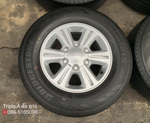 ล้อแม็ก ISUZU D-MAX 1.9 BLUE POWER ขอบ 15 พร้อมยางป้ายแดง 215-70-15 Bridgestone ปลายปี 19